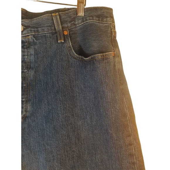 Levi's 501 Button Fly Blue Jeans straight leg Men's‎ Size 40x32 - Picture 5 of 8